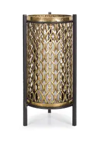 14  Black and Gold Candle Holder