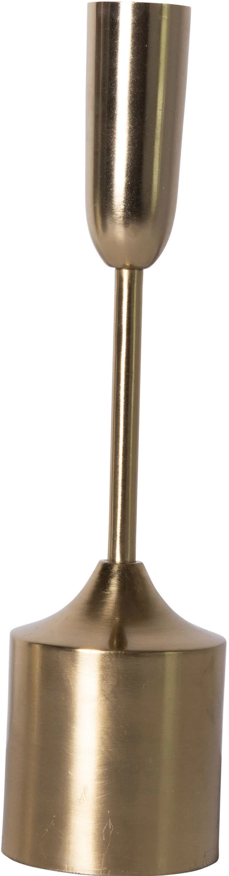 XM6489/BRASSHLDR 11  Brass Metal Taper Candle Holder-1