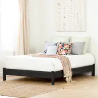 12240 Modern Gray Oak Queen Platform Bed - South Shore