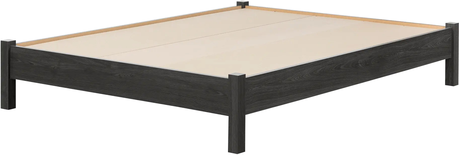 12241 Modern Gray Oak Full Platform Bed - South Shore-5