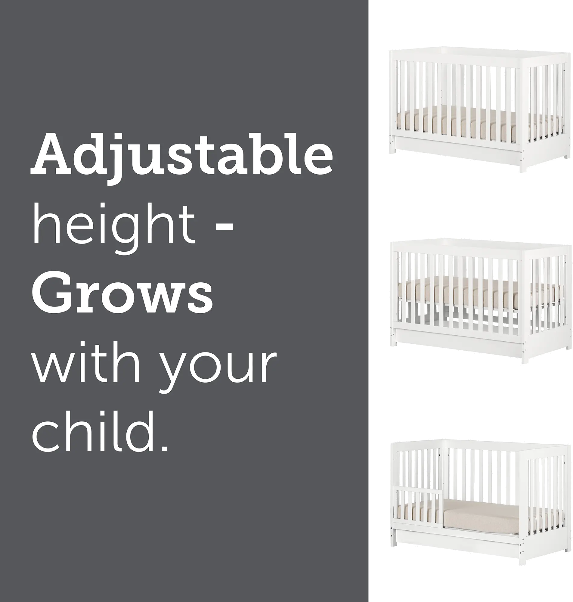 12309 Yodi Modern White Crib with Drawer and Toddler Rail - South Shore-6