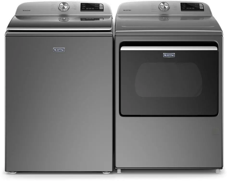 .MAT-6230-SLT-ELE-PR Maytag Top Load Washer and Dryer - Metallic Slate Electric-1