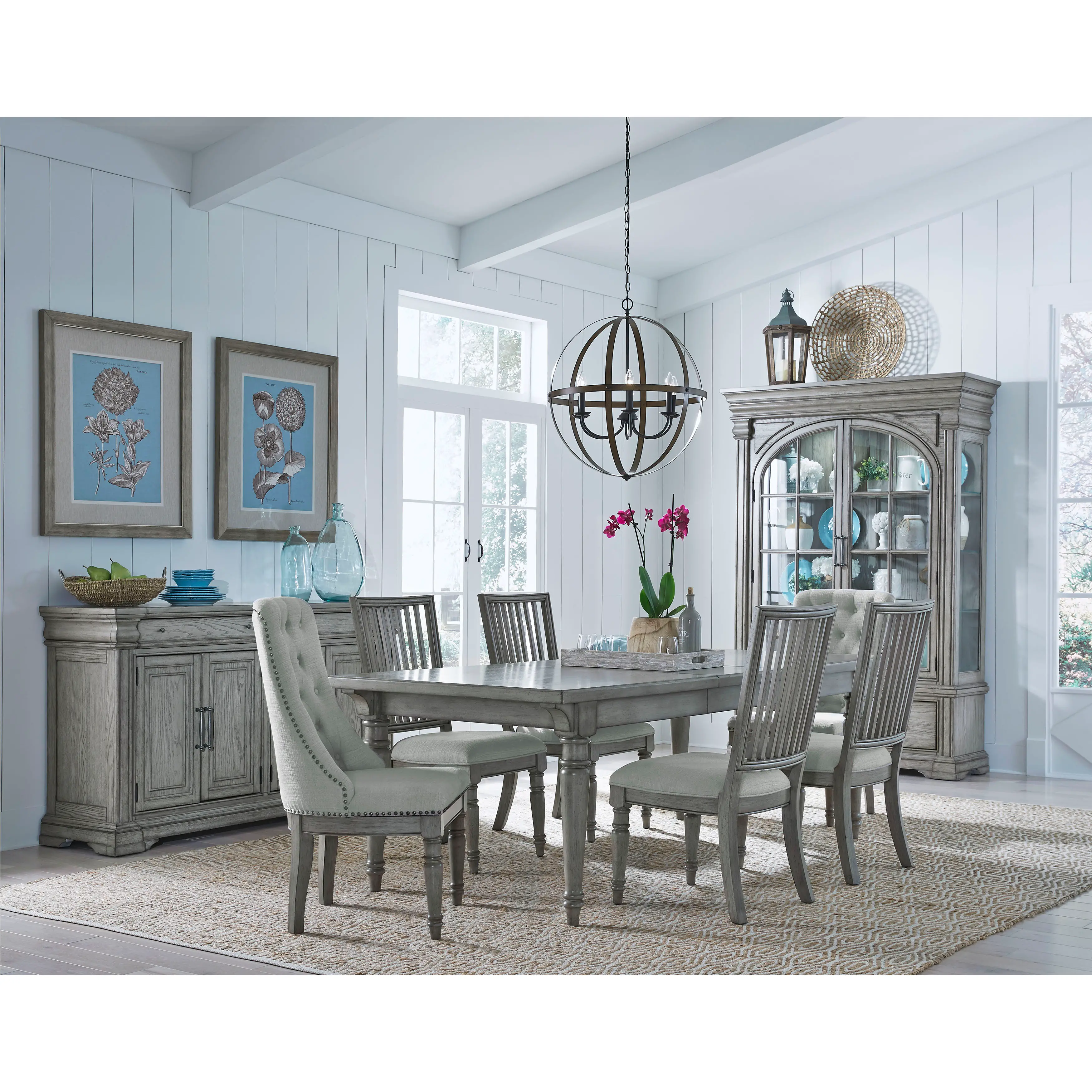 Madison Ridge Gray Slat Back Dining Chair-2
