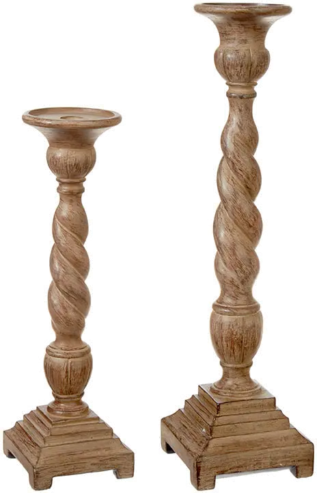 14 Inch Natural Stone Powder Candle Holder-1