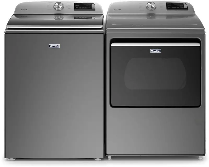 Maytag Top Load Washer and Dryer Set - Gas Metallic Slate