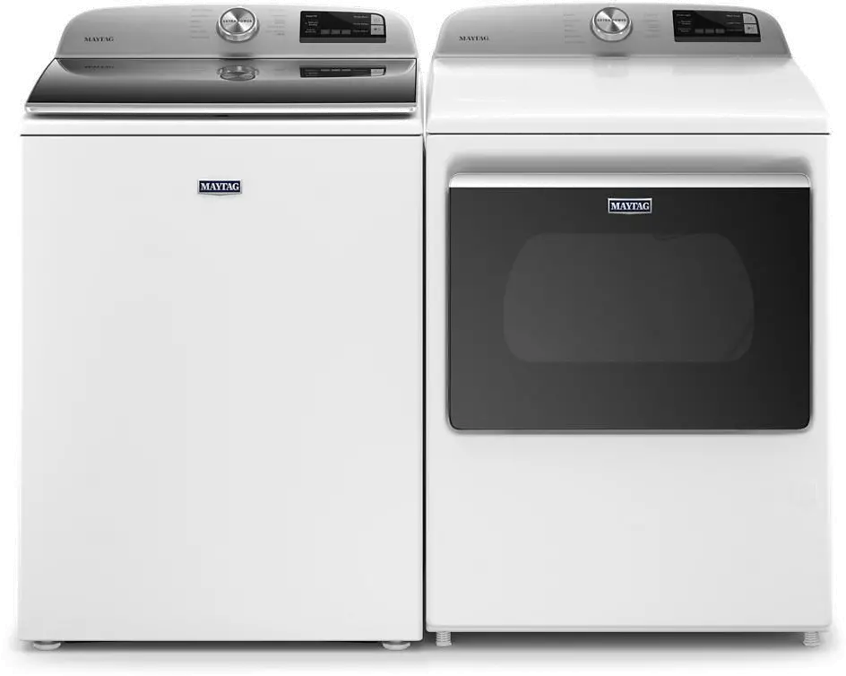 .MAT-6230-W/W-GAS-PR Maytag Top Load Washer and Dryer Set - Gas White-1