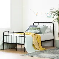 12356 Cotton Candy Black Twin Metal Bed - South Shore