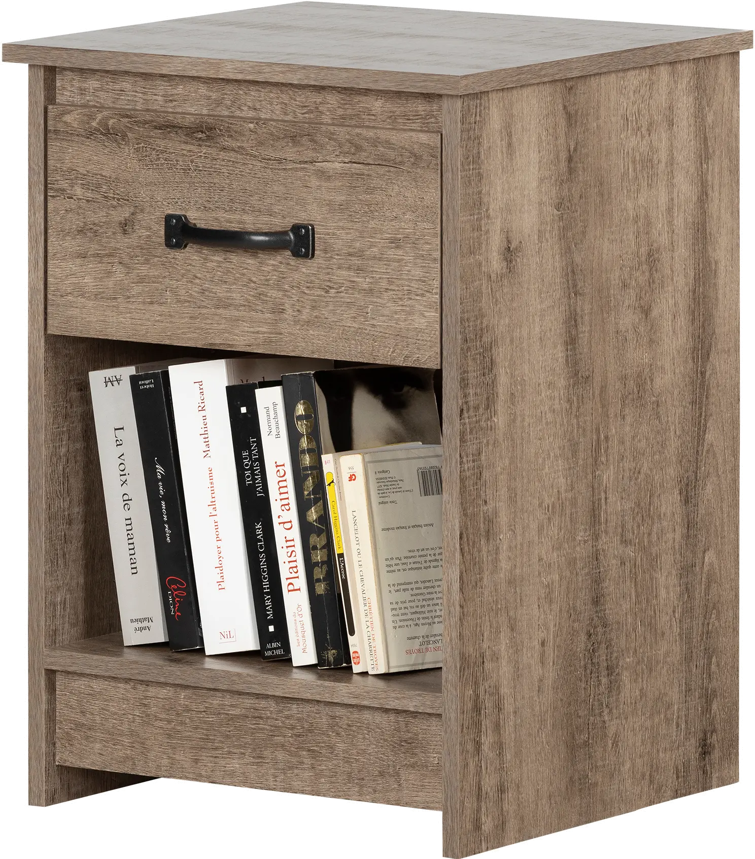 12416 Tassio Farmhouse Weathered Oak Nightstand - South Shore-1