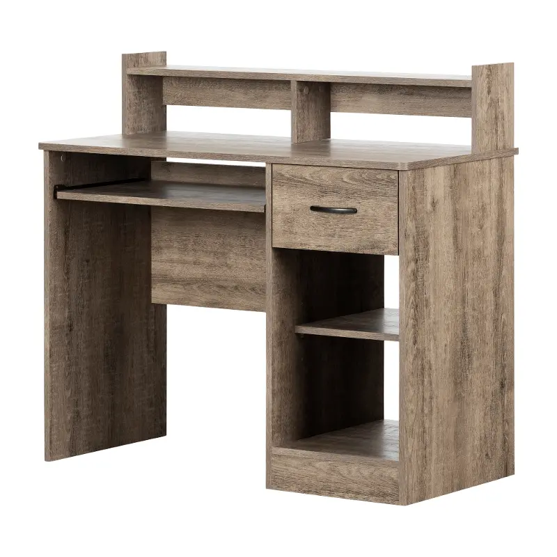 Assex Weathered Oak Desk with Keyboard Tray