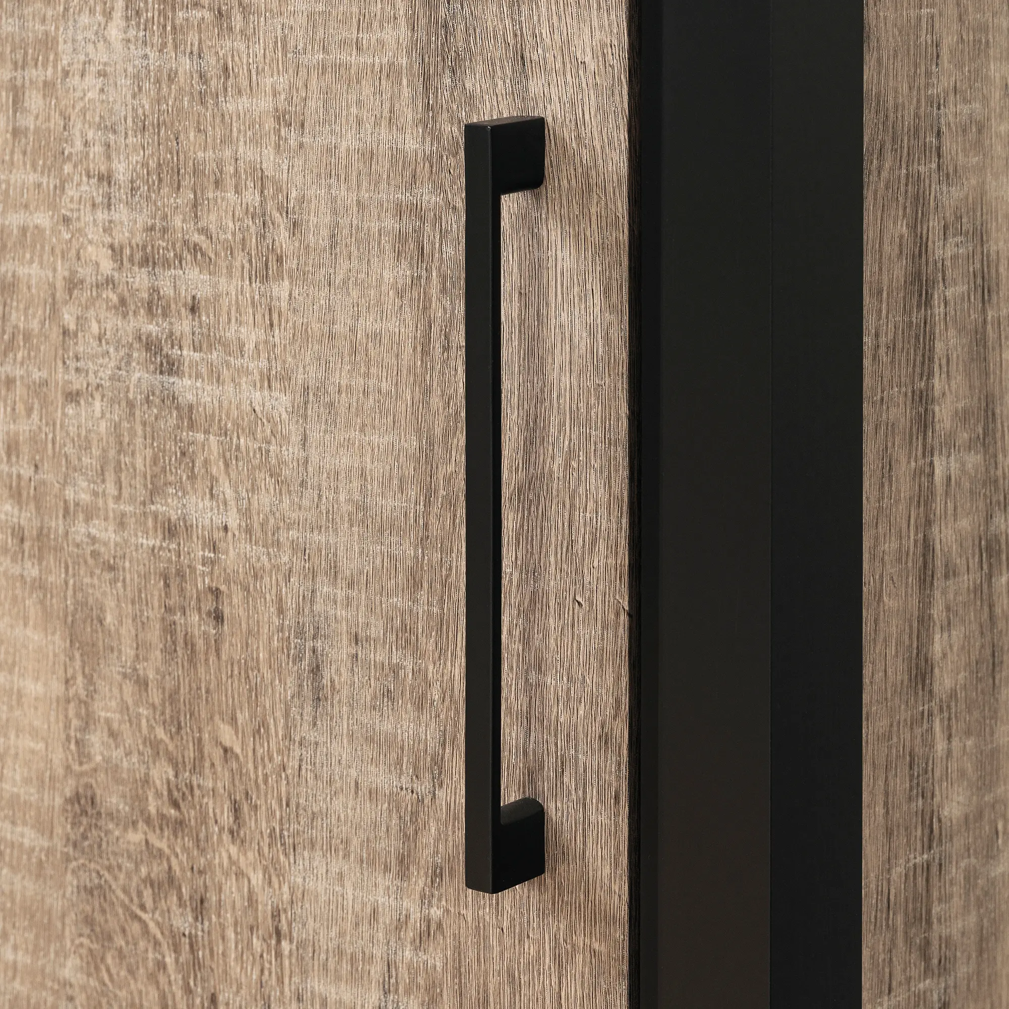 12463 Munich Weathered Oak and Black Bar Cabinet - South Shore-6