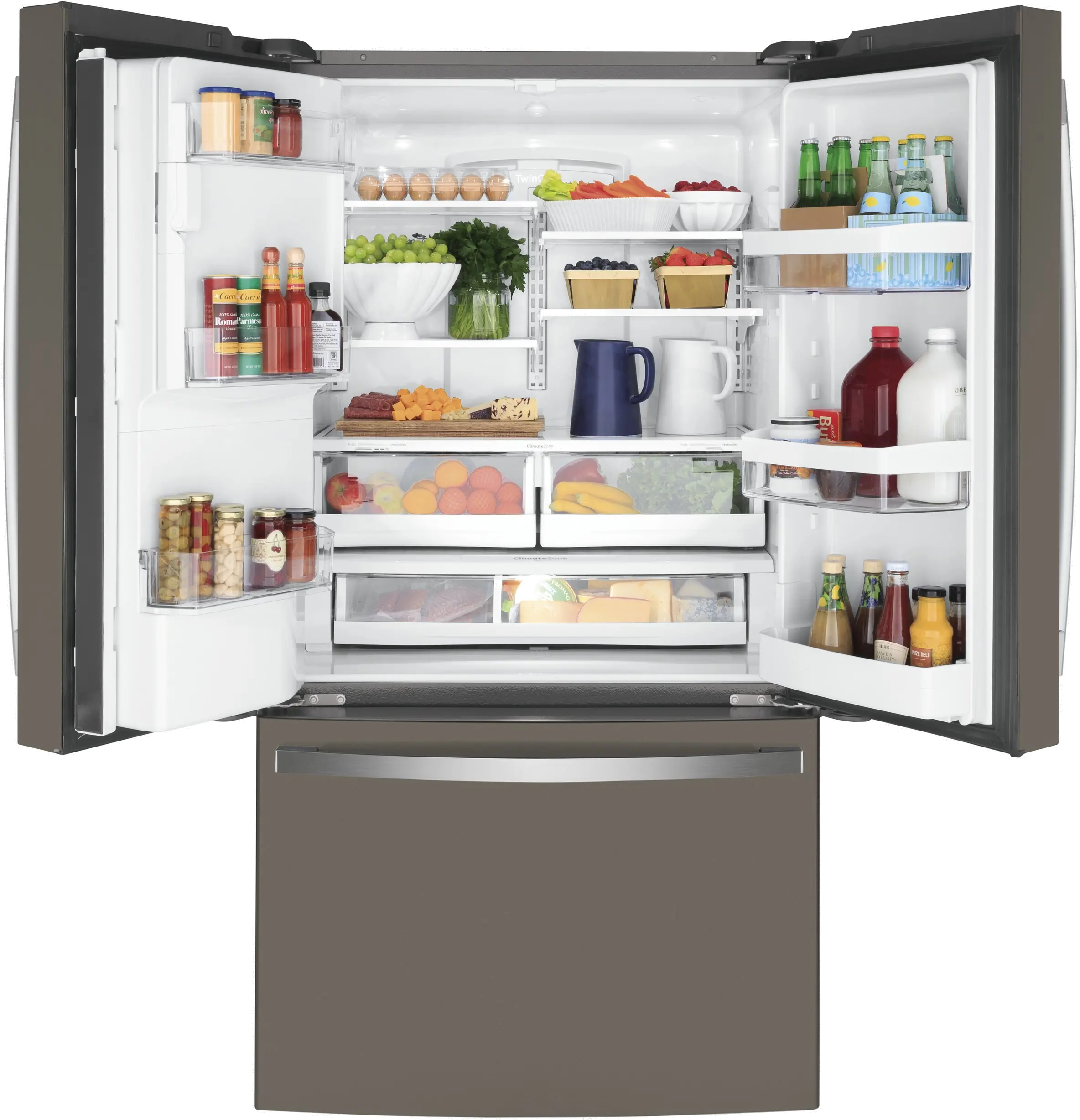 GYE22GMNES GE 22.08 cu ft French Door Smart Refrigerator - Counter Depth Slate-3