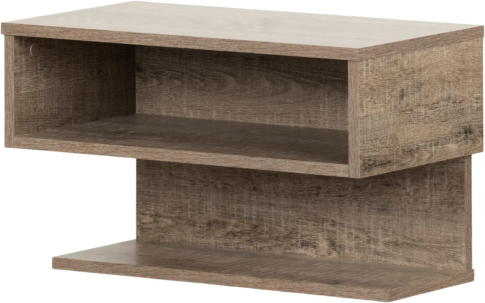 12504 Sazena Weathered Oak Floating Nightstand - South Shore-1