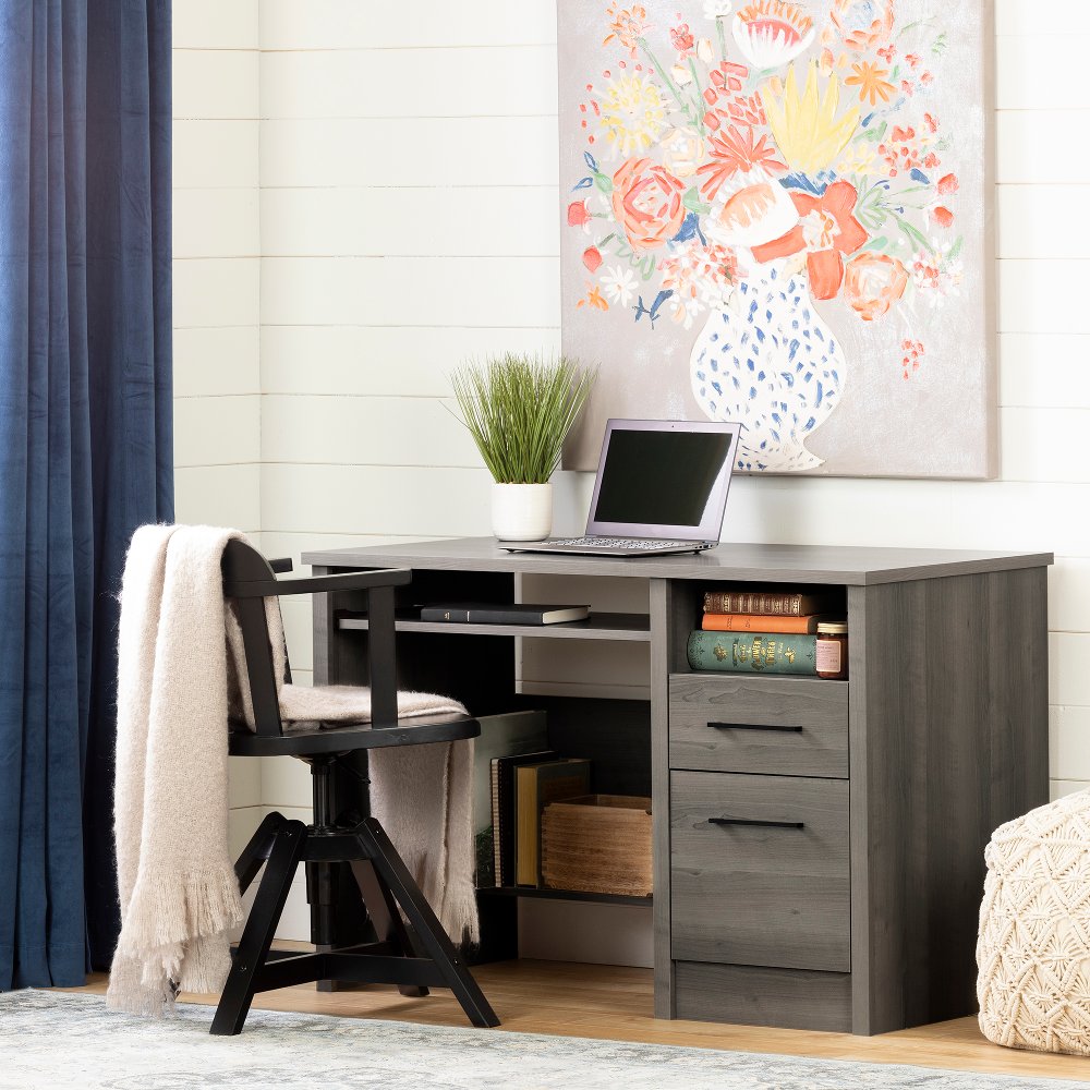 Gravity Gray Maple Desk - South Shore