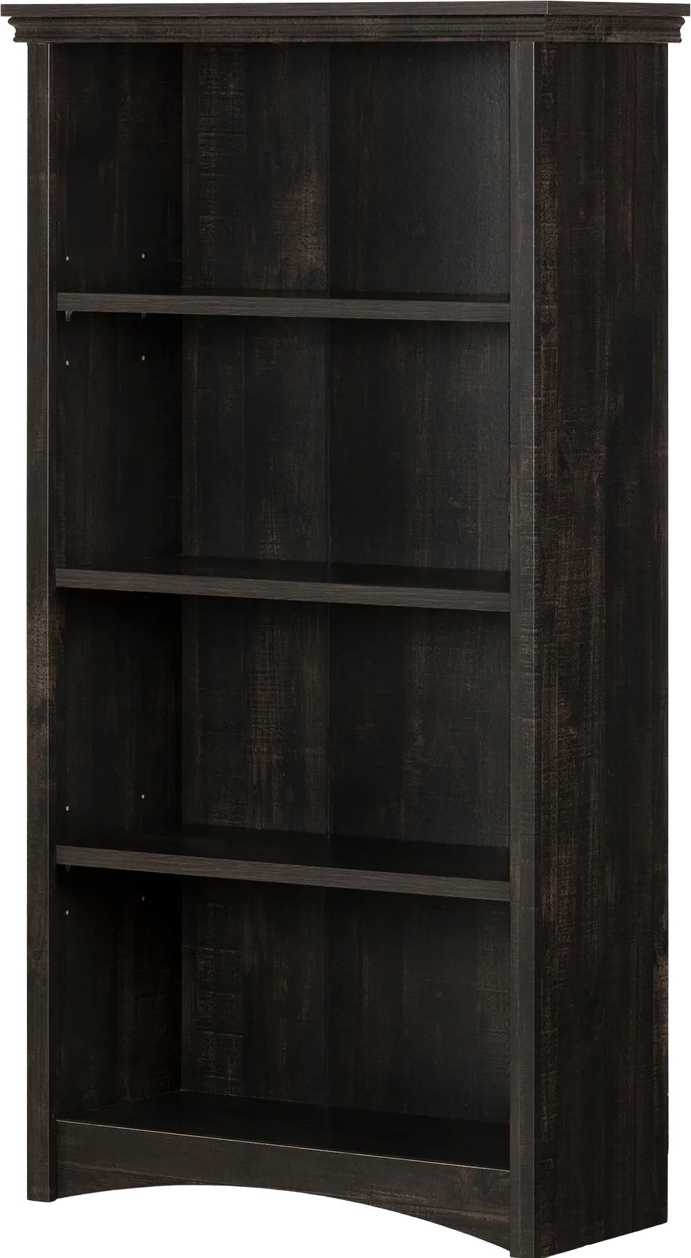 12543 Gascony Rubbed Black 4-Shelf Bookcase - South Shore-6