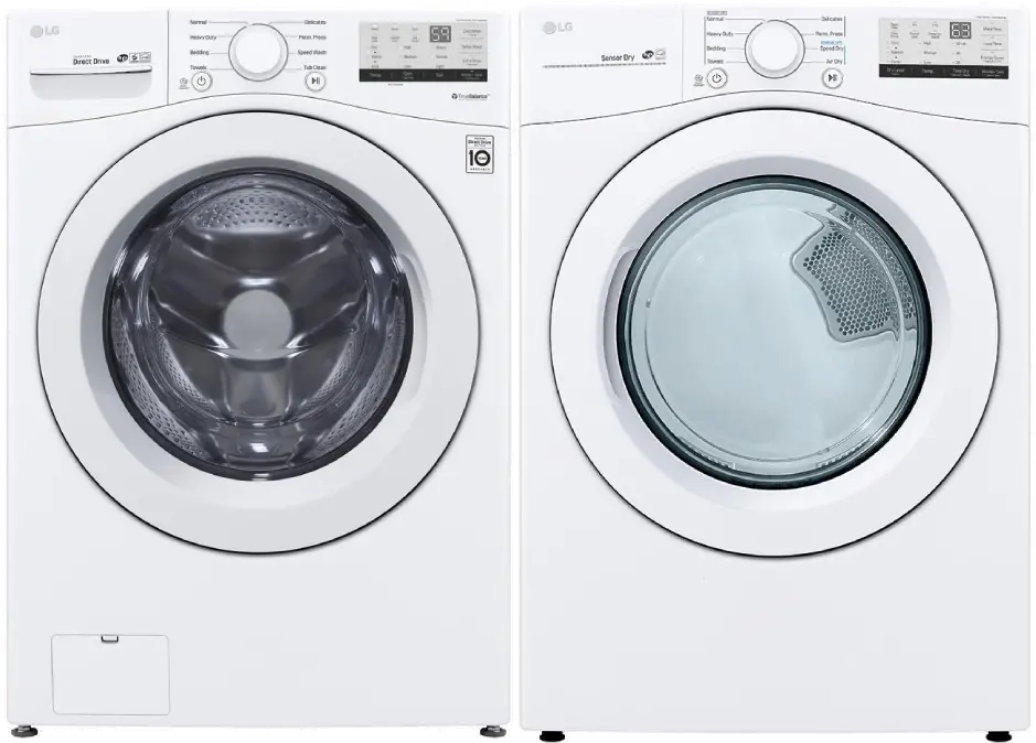 .LG-3400-W/W-GAS--PR LG White Gas Dryer Pair - 3400 Series-1