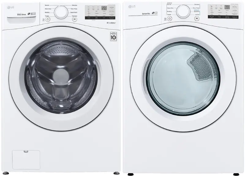 LG White Gas Dryer Pair - 3400 Series