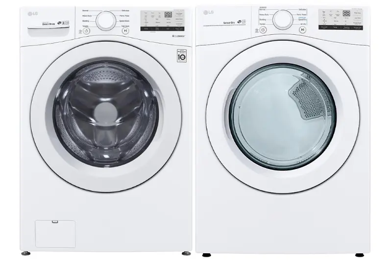 LG White Gas Laundry Pair - 3400 Series