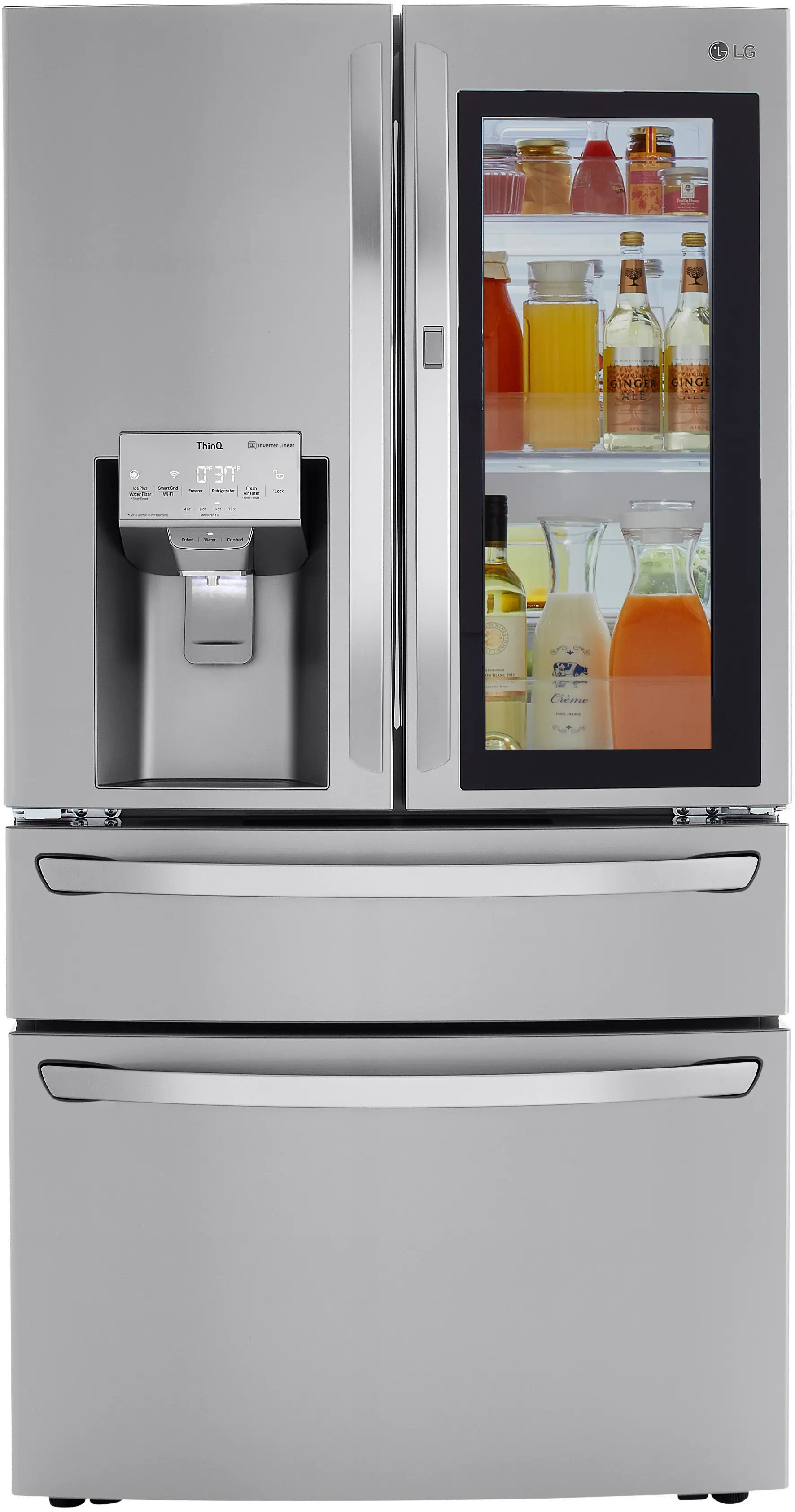 LRMVC2306S LG 22.5 cu ft French Door Refrigerator - Counter Depth Stainless Steel-1