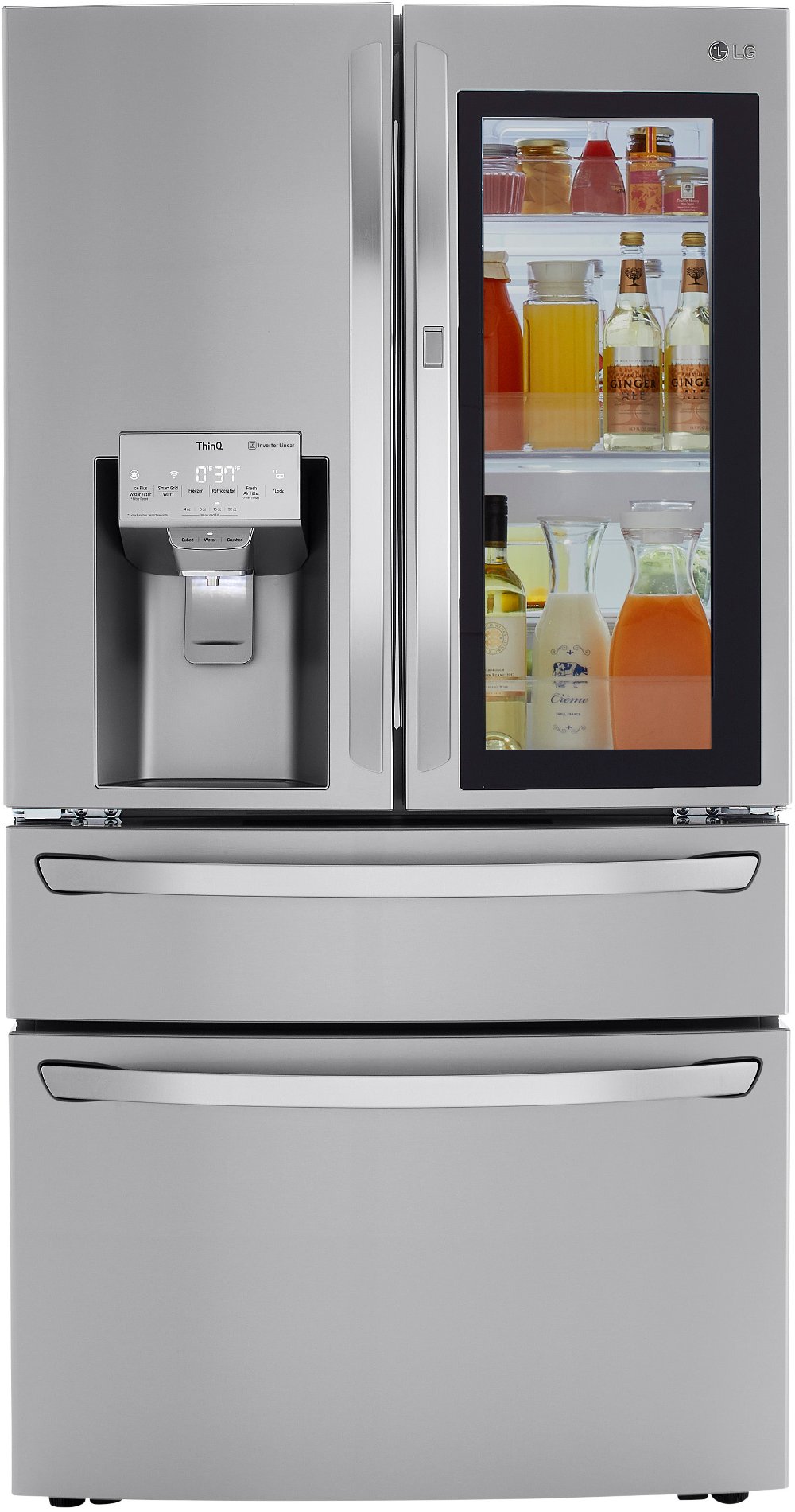 LG 22.5 cu ft French Door Refrigerator - Counter Depth Stainless Steel