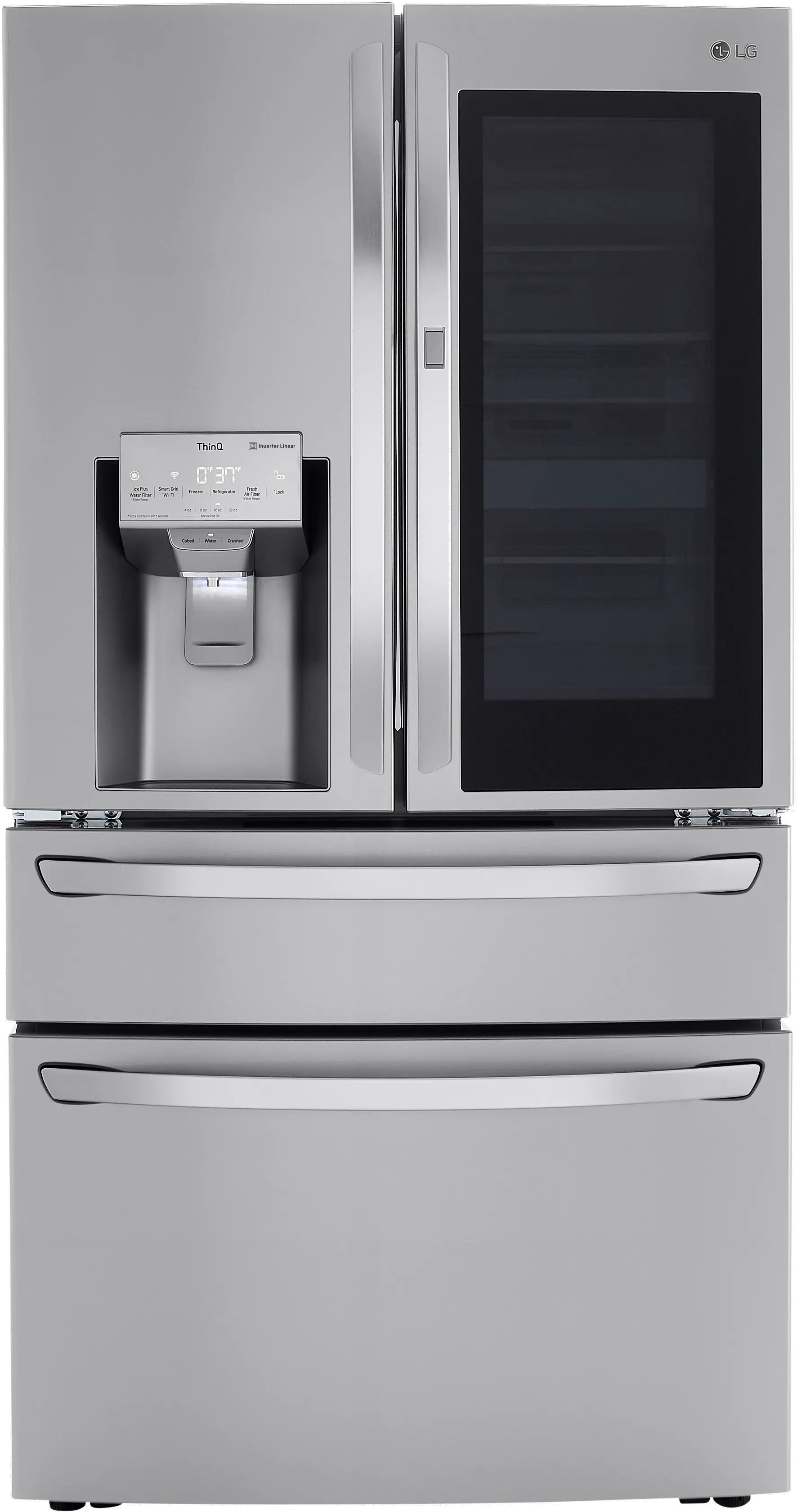 LRMVC2306S LG 22.5 cu ft French Door Refrigerator - Counter Depth Stainless Steel-3