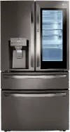 LRMVC2306D LG 22.5 cu ft French Door in Door Refrigerator - Counter Depth Black Stainless Steel
