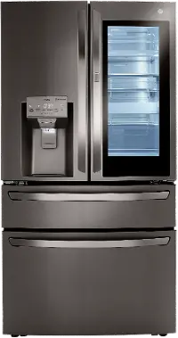 LRMVC2306D LG 22.5 cu ft French Door in Door Refrigerator - Counter Depth Black Stainless Steel