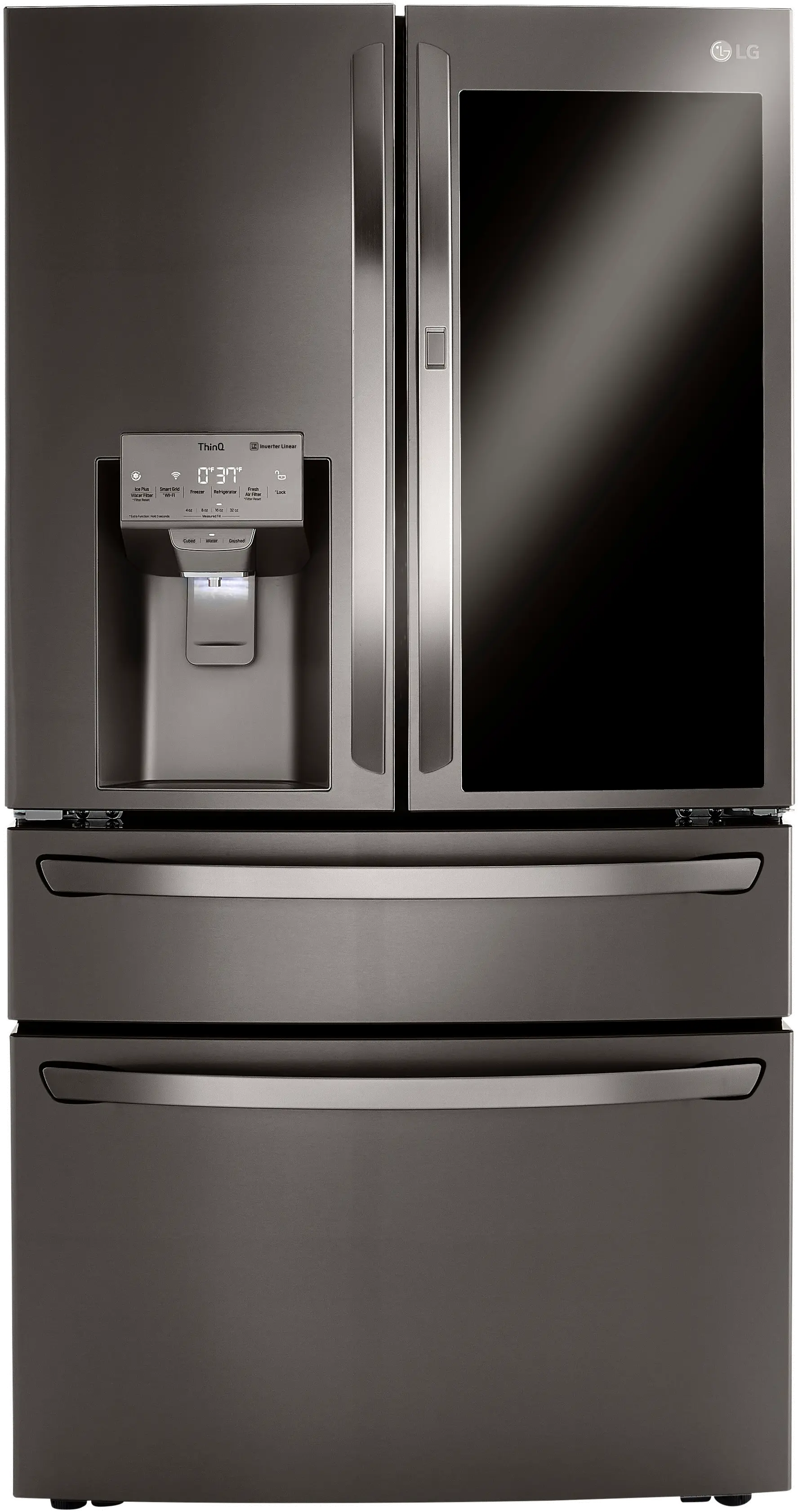 LRMVC2306D LG 22.5 cu ft French Door in Door Refrigerator - Counter Depth Black Stainless Steel-3