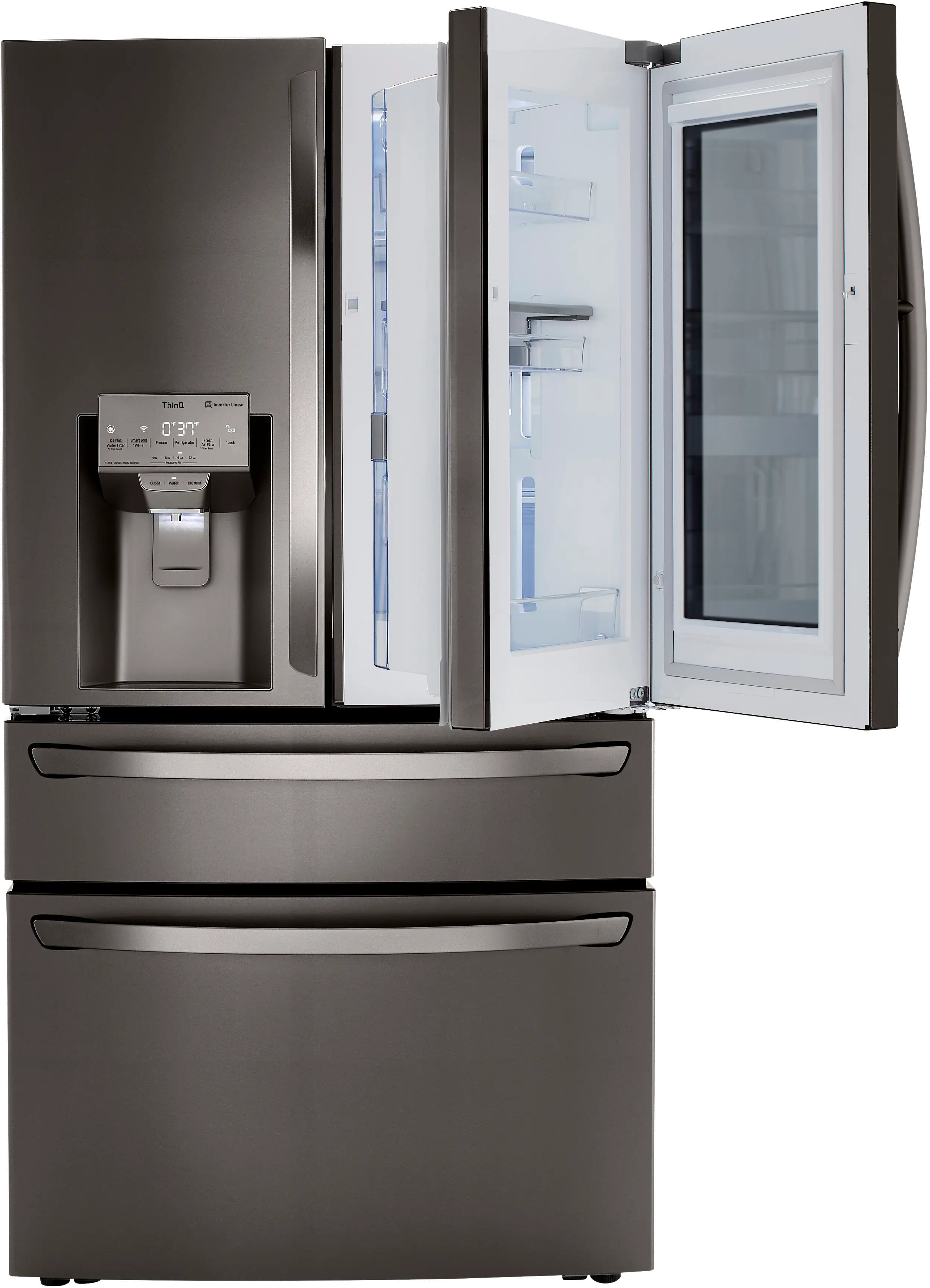 LRMVC2306D LG 22.5 cu ft French Door in Door Refrigerator - Counter Depth Black Stainless Steel-4