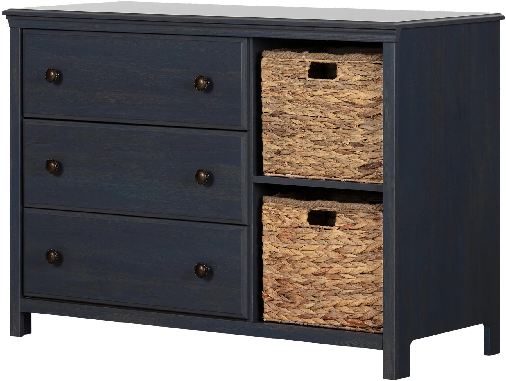 12684 Cotton Candy Blue 3 Drawer Dresser with Baskets - South Shore-5