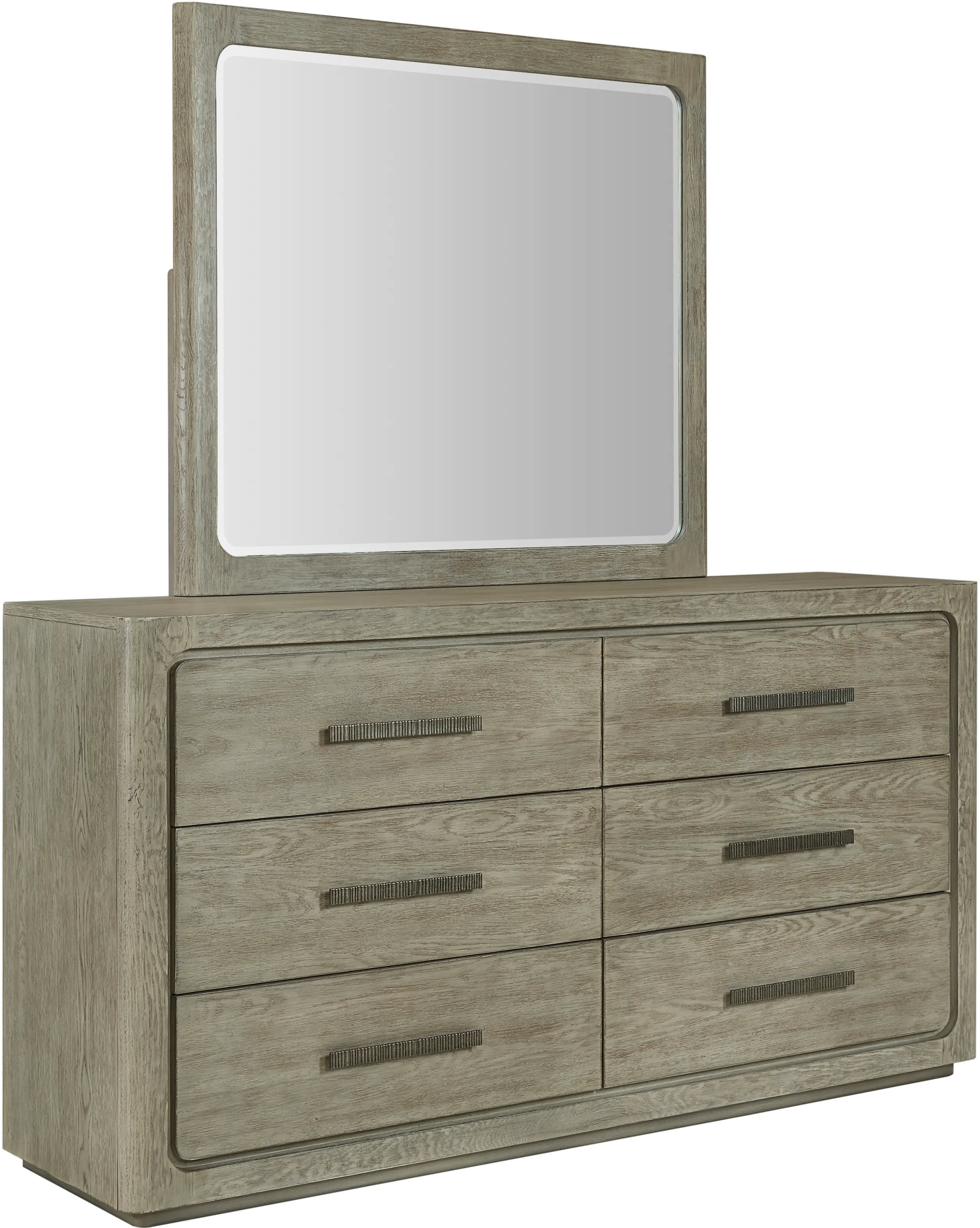 Modern Gray Oak Mirror - Vancouver-2