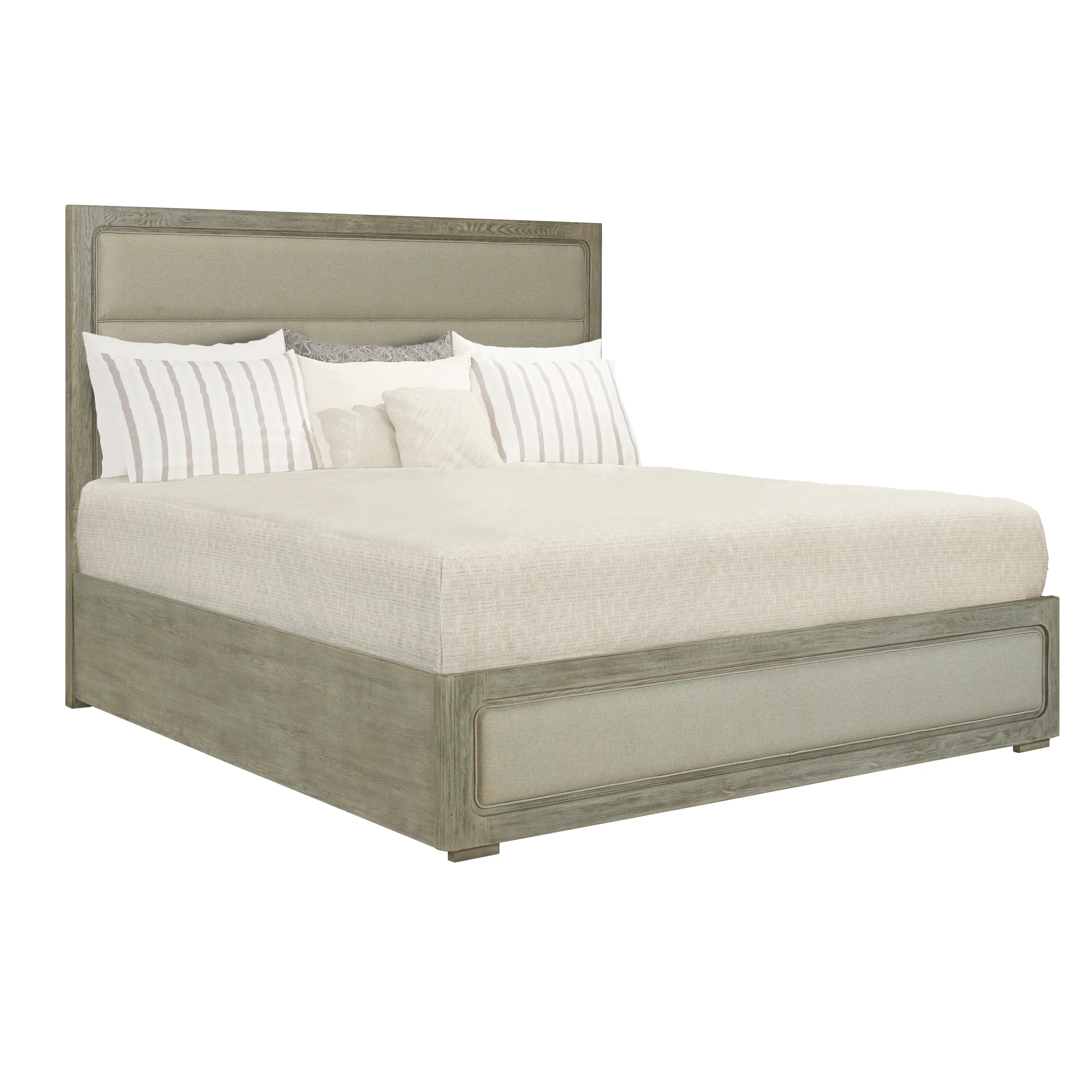 Modern Gray Oak Queen Platform Bed - Vancouver-1