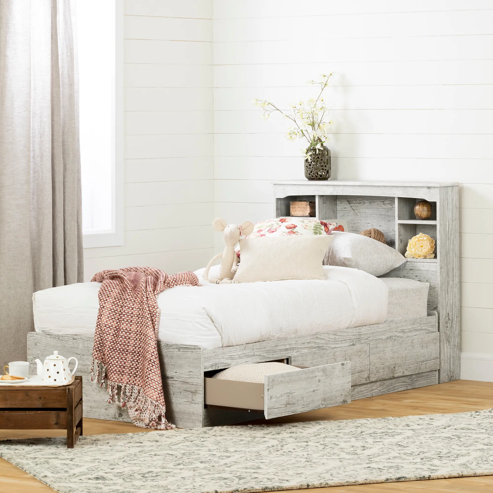 12715 Navali Seaside Pine Twin Storage Platform Bed - South Shore-4