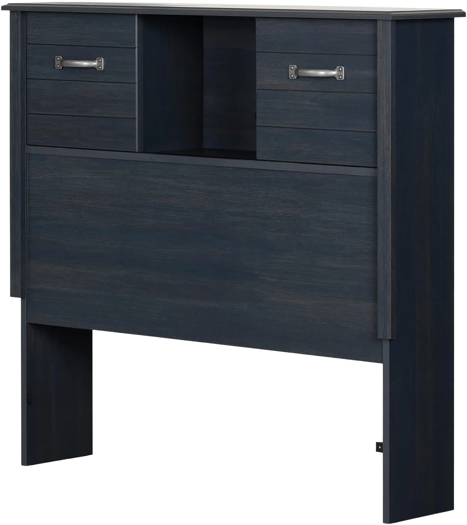 12722 Asten Rustic Blue Twin Bookcase Headboard - South Shore-1