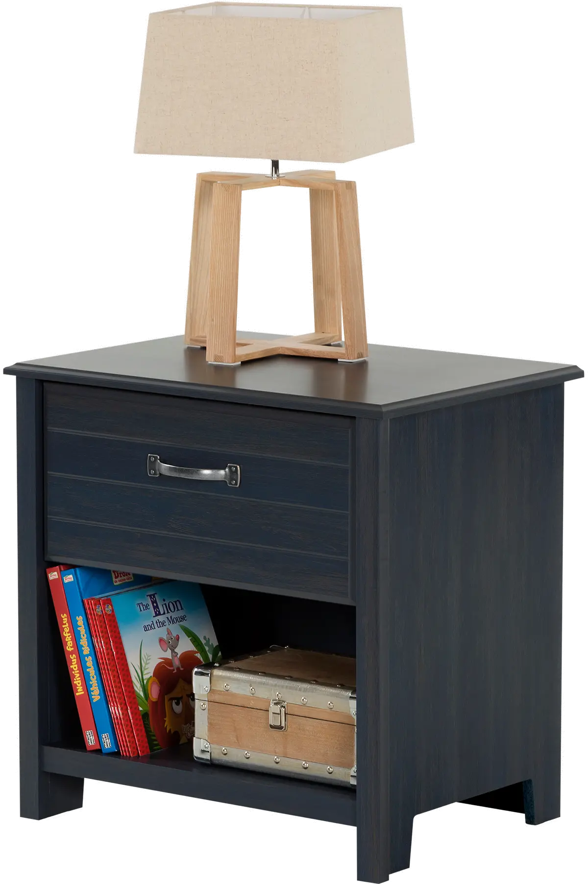 12725 Asten Contemporary Blue Nightstand - South Shore-1