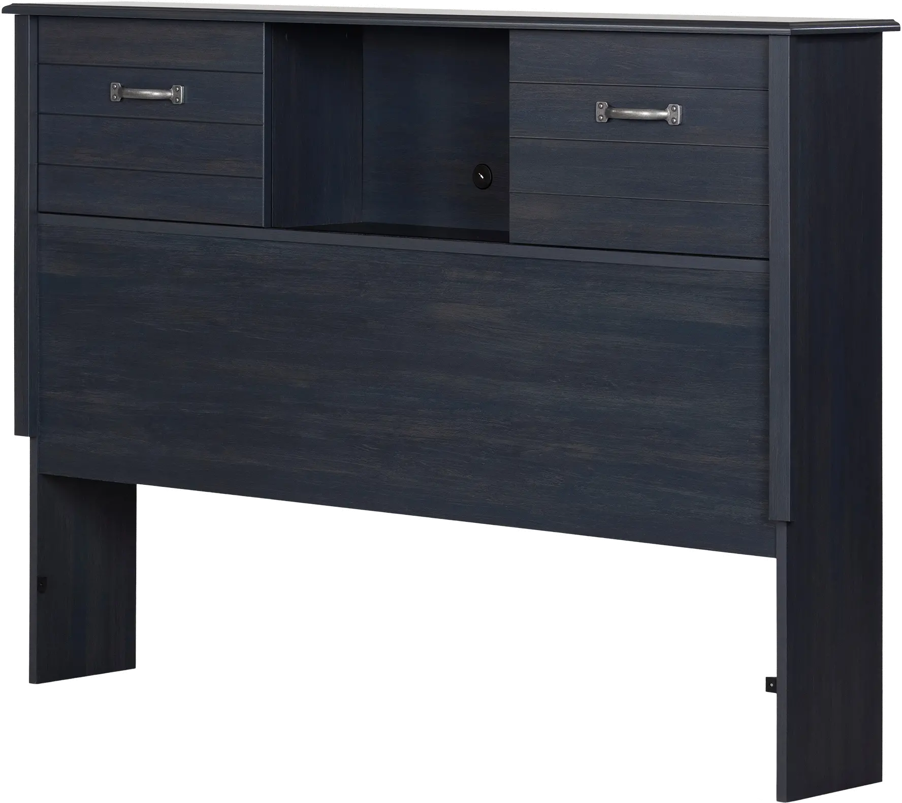 12727 Asten Rustic Blue Full Bookcase Headboard - South Shore-1