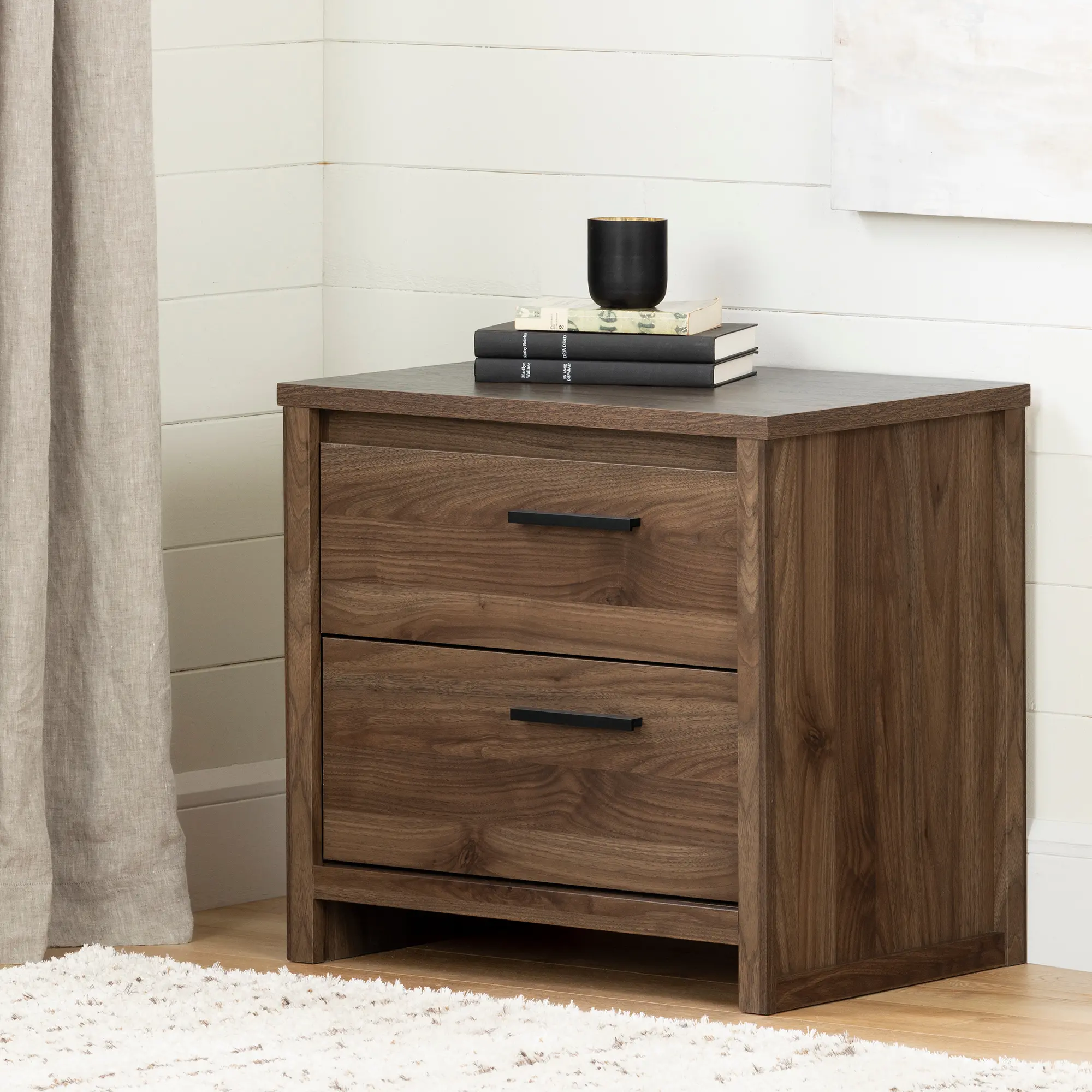 12746 Lensky Modern Natural Walnut Nightstand - South Shore-2
