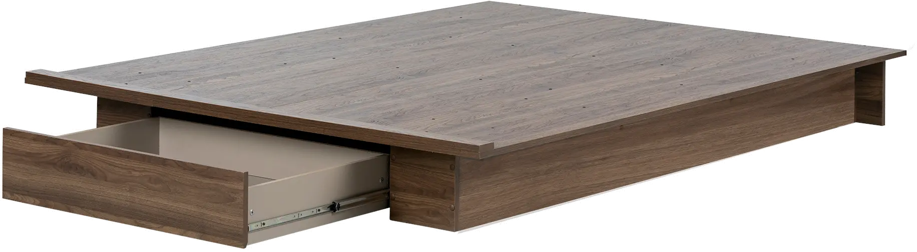 12747 Lensky Modern Natural Walnut Queen Platform Bed - South Shore-4