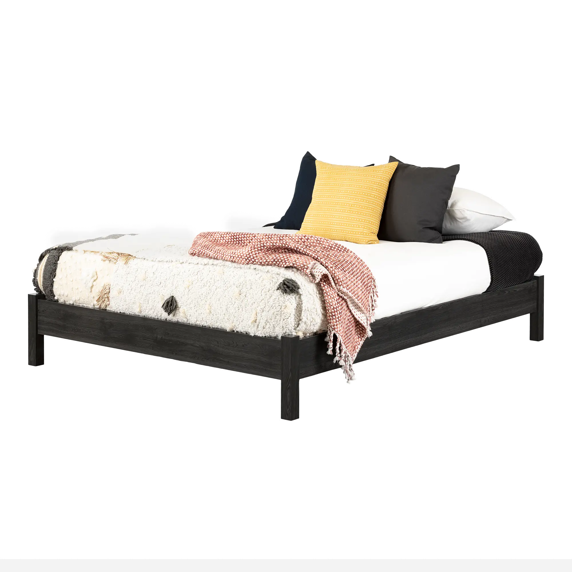 12749 Lensky Modern Gray Oak Queen Platform Bed - South Shore-4