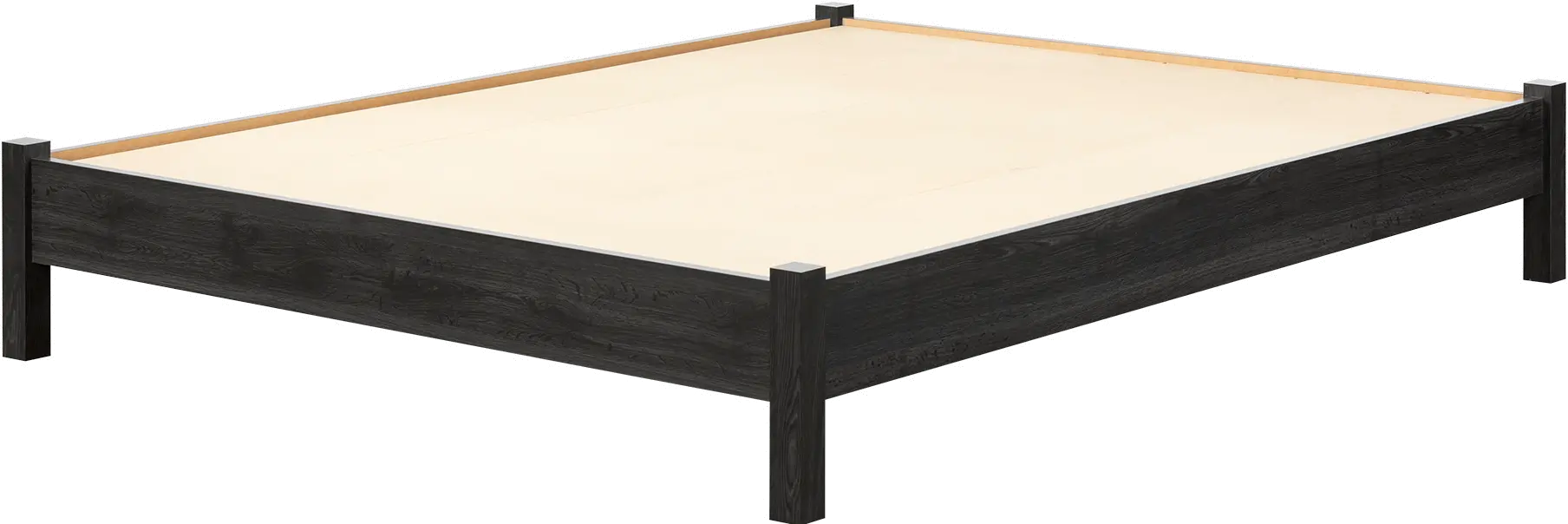 12749 Lensky Modern Gray Oak Queen Platform Bed - South Shore-1