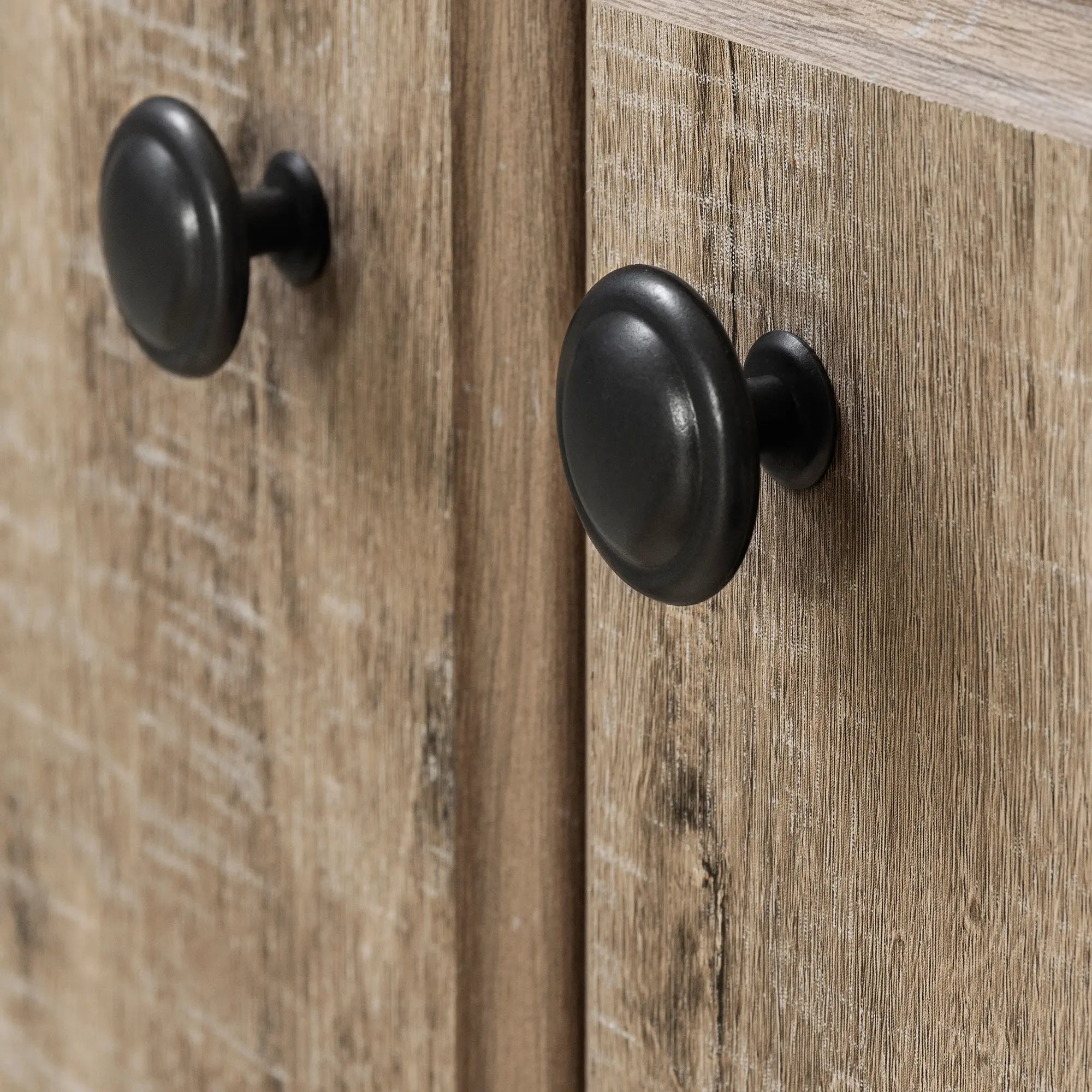 12949 Weathered Oak 4-Door Storage Cabinet - Morgan-4
