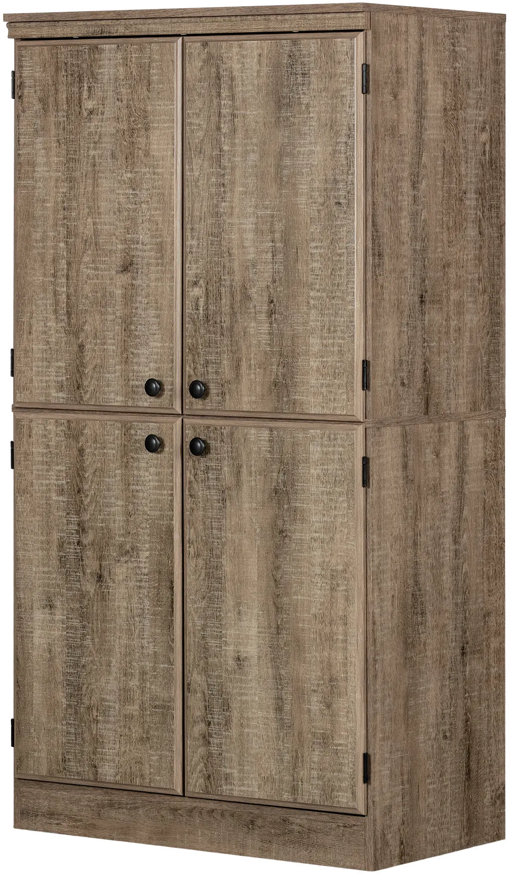 12949 Weathered Oak 4-Door Storage Cabinet - Morgan-1