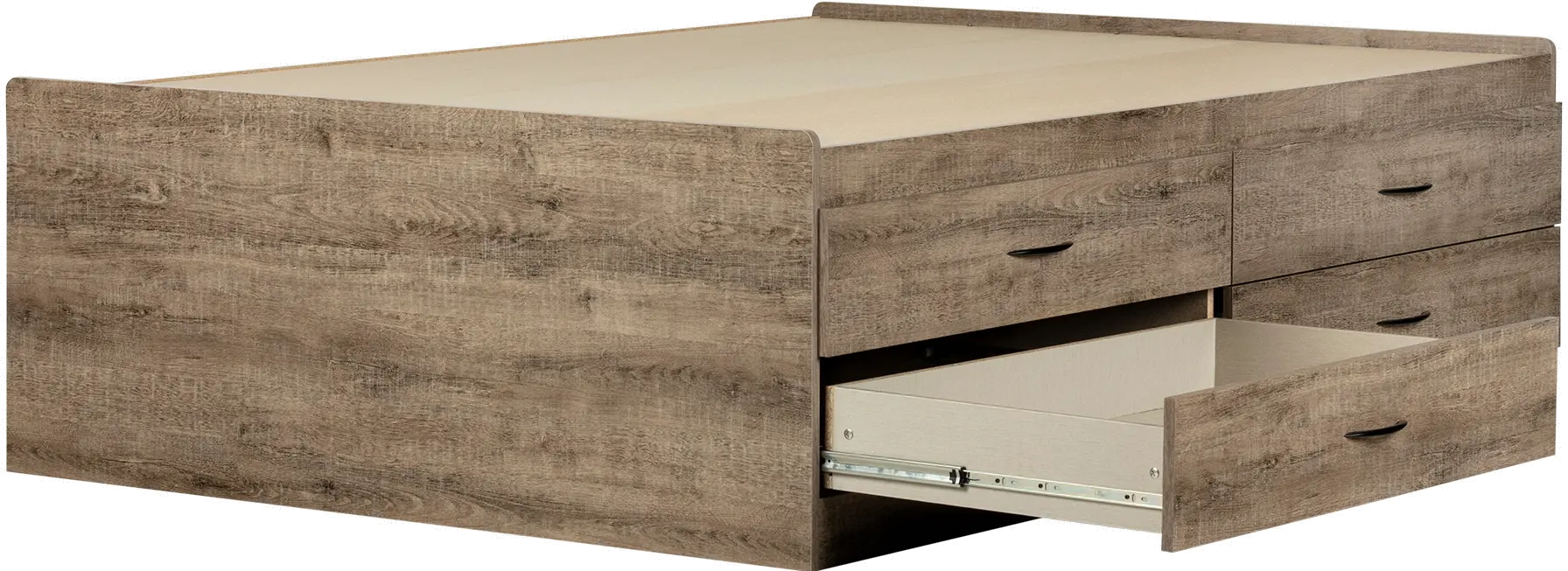 12953 Weathered Oak Full Storage Bed with 4 Drawers - South Shore-5