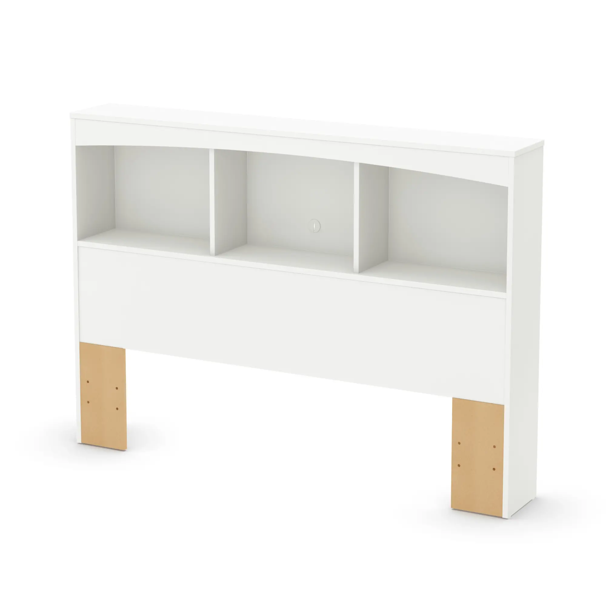 3160079 Step One White Full Bookcase Headboard - South Shore-1