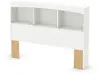 3160079 Step One White Full Bookcase Headboard - South Shore