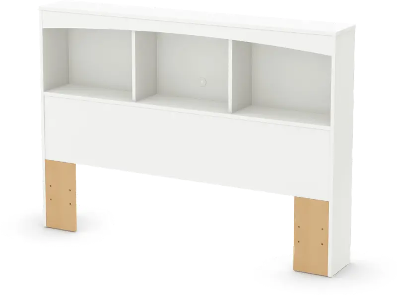 Step One White Full Bookcase Headboard - South Shore