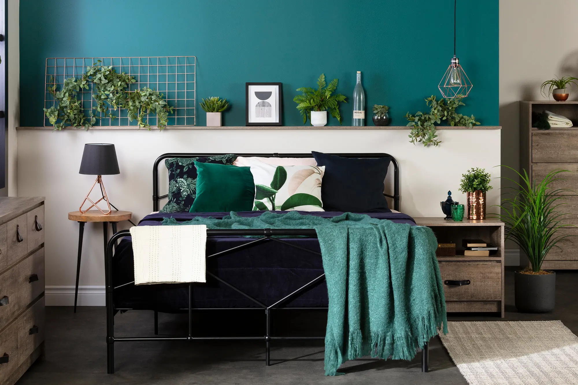 12534 Sazena Modern Black Full Metal Bed - South Shore-5