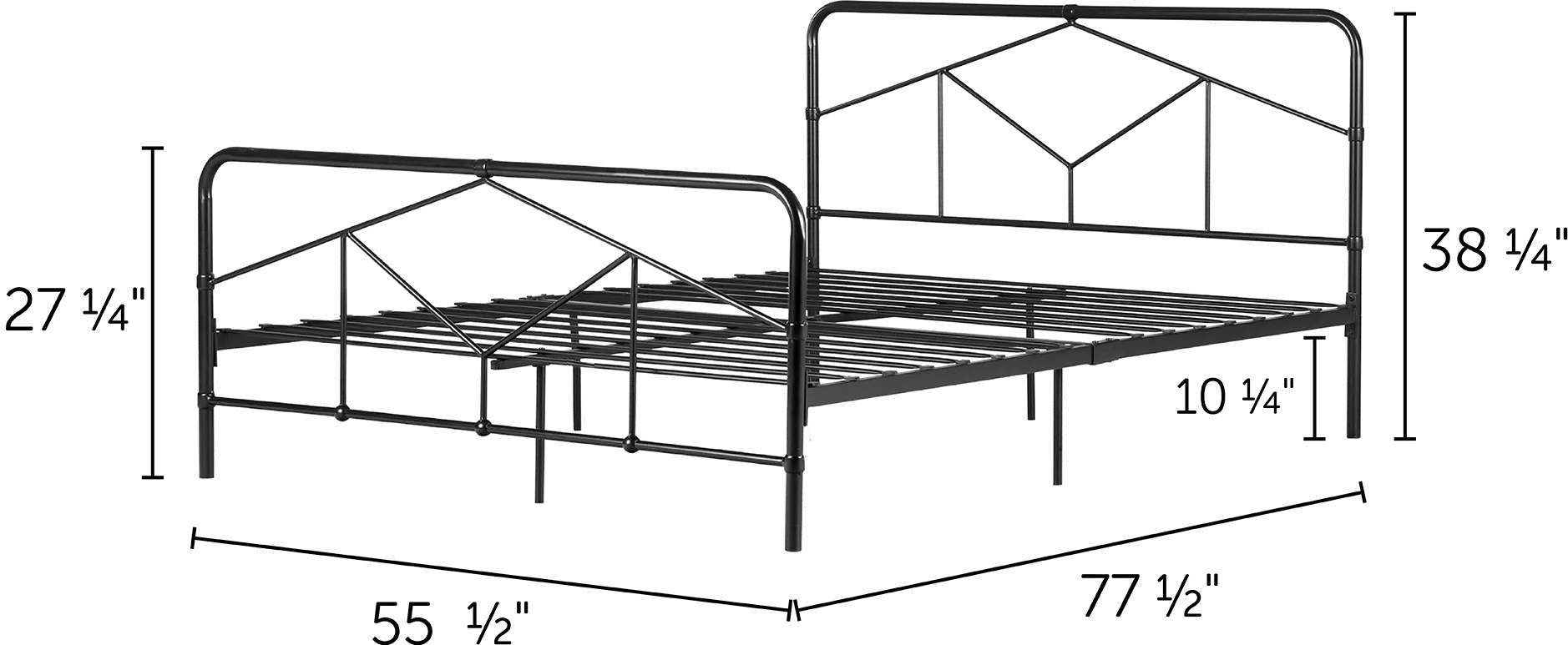 12534 Sazena Modern Black Full Metal Bed - South Shore-7