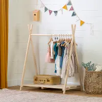 12877 Sweedi Scandinavian Pine Clothes Rack for Kids - South Shore