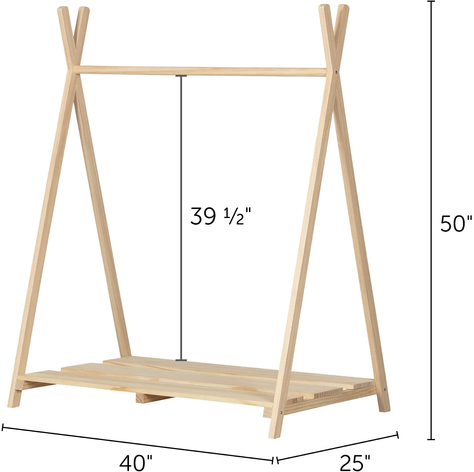 12877 Sweedi Scandinavian Pine Clothes Rack for Kids - South Shore-7