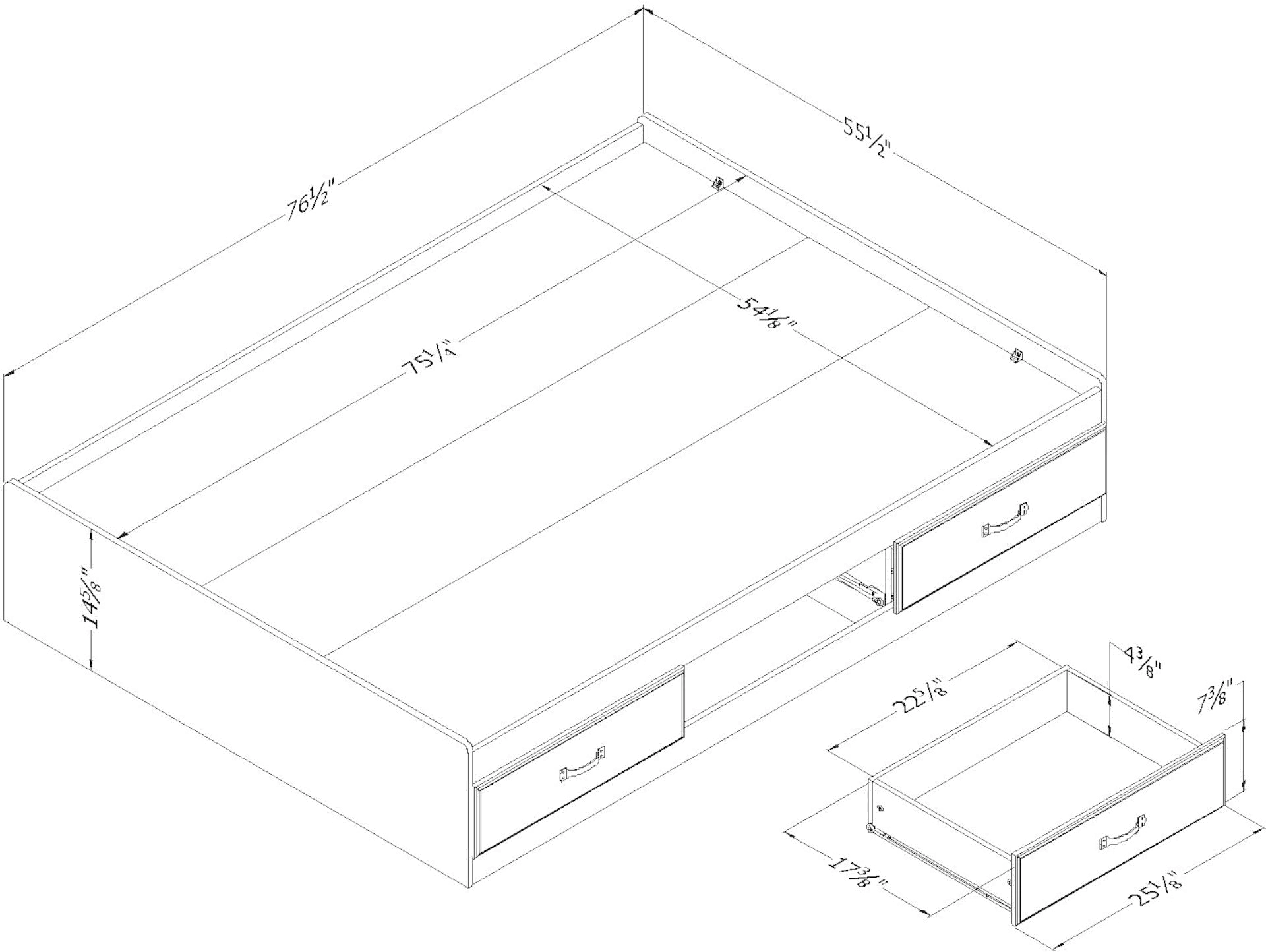 12736 Asten Contemporary Fall Oak Full Storage Platform Bed - South Shore-7
